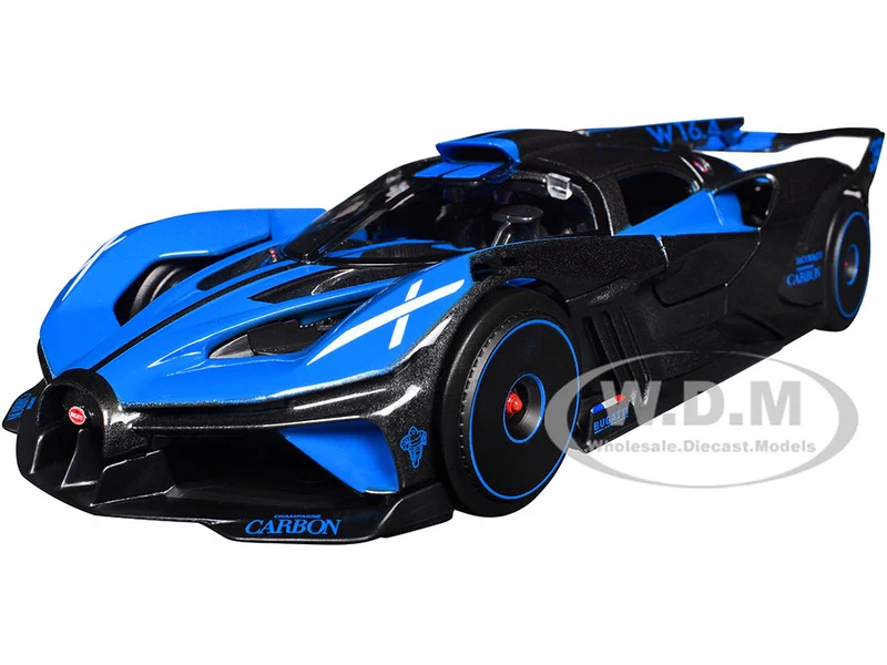Bugatti Bolide Blue and Black Metallic "Special Edition" Series 1/24 Diecast Model Car by Maisto - Bugatti Models