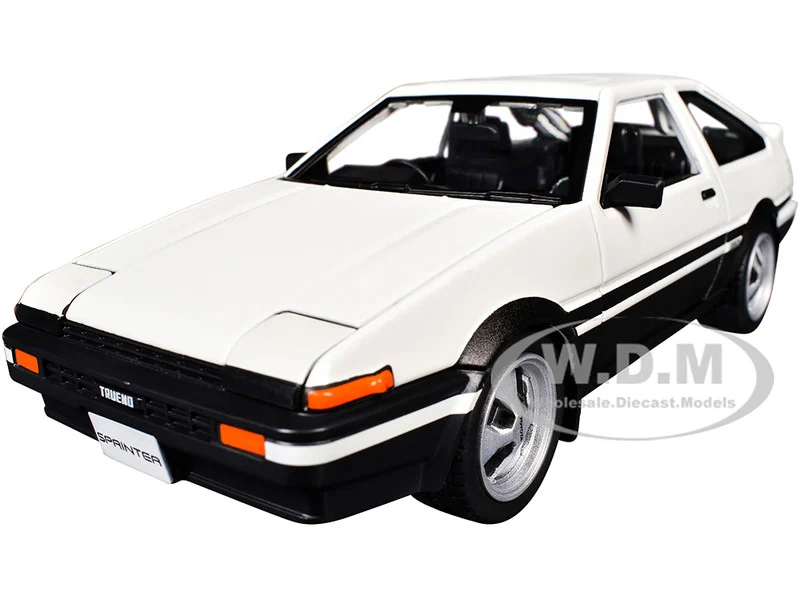 Toyota Sprinter Trueno AE86 RHD (Right Hand Drive) White with Black Stripes "Special Edition" Series 1/24 Diecast Model Car by Maisto - Toyota Models