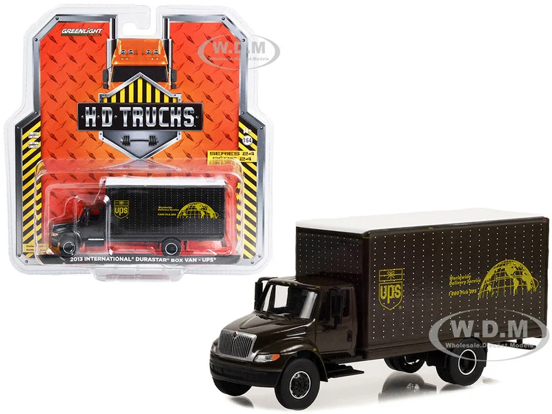 2013 International Durastar Box Van "UPS (United Parcel Service) Worldwide Delivery Service" "Heavy Duty H.D. Trucks" Series 24 1/64 Diecast Model Car by Greenlight - International Models