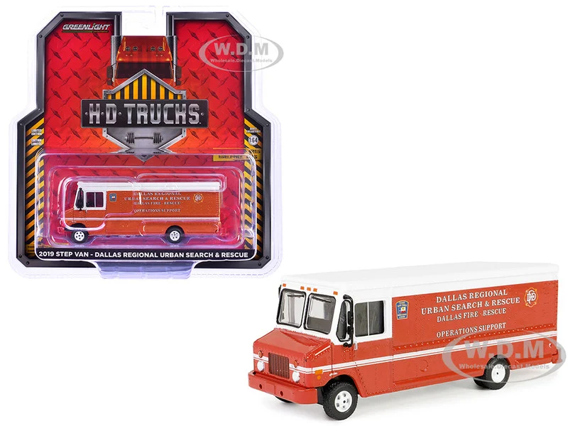 2019 Step Van "Dallas Regional Urban Search & Rescue - Dallas Fire Department, Texas" Red with White Top "H.D. Trucks" Series 25 1/64 Diecast Model Car by Greenlight