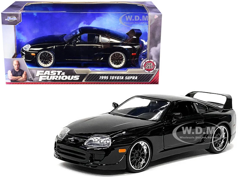 1995 Toyota Supra Black "Fast & Furious" Movie 1/24 Diecast Model Car by Jada - Movie/TV Series Models