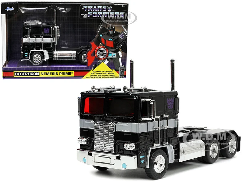 Decepticon Nemesis Prime with Robot on Chassis "Transformers" TV Series "Hollywood Rides" Series 1/24 Diecast Model by Jada - Movie/TV Series Models