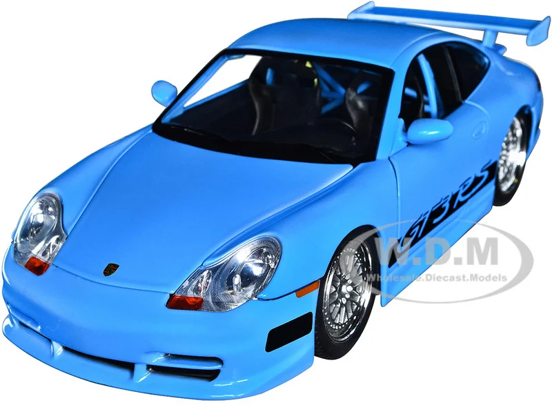 Porsche 911 GT3 RS Light Blue with Black Accents "Fast & Furious" Movie 1/24 Diecast Model Car by Jada - Porsche Models