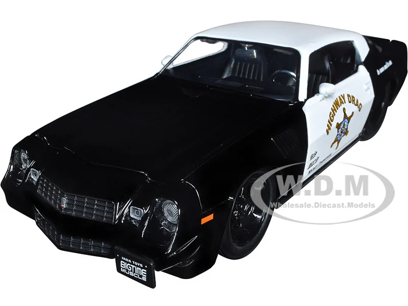 1979 Chevrolet Camaro Z28 Police Black and White "Highway Drag" "Bigtime Muscle" Series 1/24 Diecast Model Car by Jada - Chevrolet Models