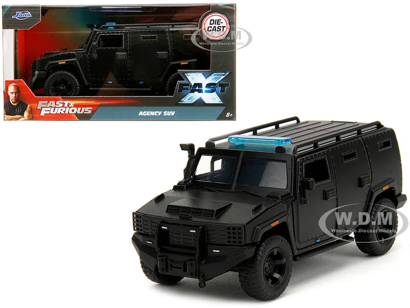 Agency SUV Matt Black "Fast X" (2023) Movie "Fast & Furious" Series 1/32 Diecast Model Car by Jada - Movie/TV Series Models