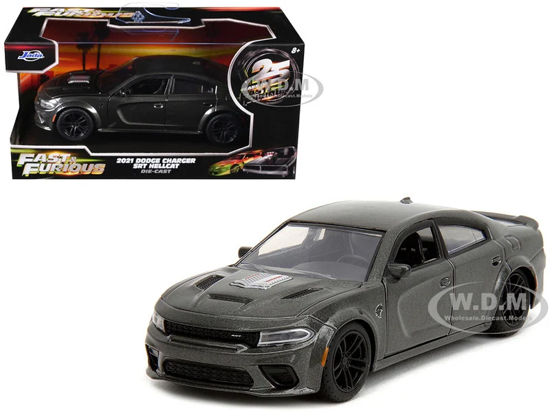 2021 Dodge Charger SRT Hellcat Gray Metallic "Fast X" (2023) Movie "Fast & Furious" Series 1/32 Diecast Model Car by Jada - Dodge Models