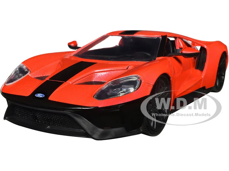 2017 Ford GT Light Red Metallic with Black Stripe "Pink Slips" Series 1/24 Diecast Model Car by Jada - Ford Models
