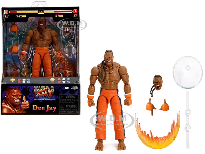 Dee Jay 6" Moveable Figure with Accessories and Alternate Head and Hands "Ultra Street Fighter II: The Final Challengers" (2017) Video Game Model by Jada - Movie/TV Series Models