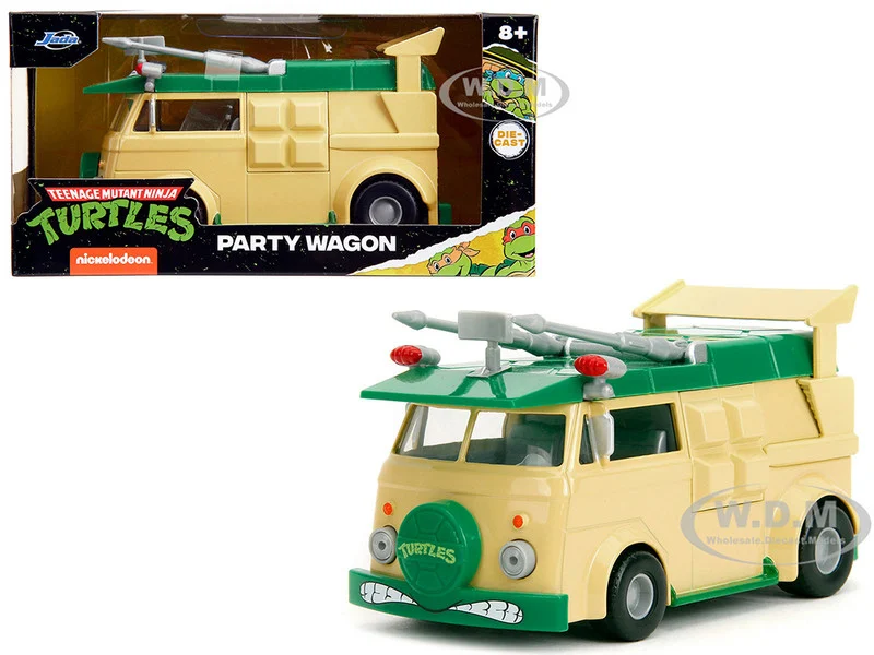 Party Wagon Green and Beige "Teenage Mutant Ninja Turtles" "Hollywood Rides" Series Diecast Model Car by Jada - Movie/TV Series Models