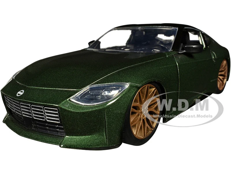2023 Nissan Z Dark Green Metallic with Black Top "Fast X" (2023) Movie "Fast & Furious" Series 1/24 Diecast Model Car by Jada - Nissan Models