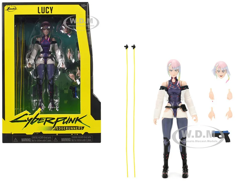 Lucy 6" Moveable Figure with Accessories and Alternate Head and Hands "Cyberpunk: Edgerunners" (2022) TV Series Model by Jada - Movie/TV Series Models