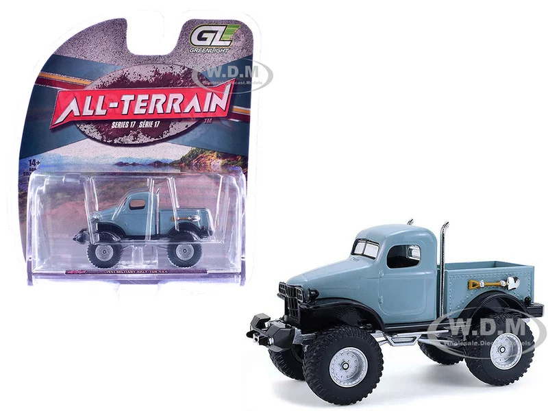 1941 Military Half Ton 4x4 Truck Slate Blue "All Terrain" Series 17 1/64 Diecast Model Car by Greenlight - Military Models