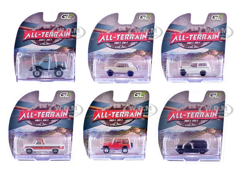"All Terrain" Series 17, Set of 6 pieces 1/64 Diecast Model Cars by Greenlight - 1/64 Scale Sets
