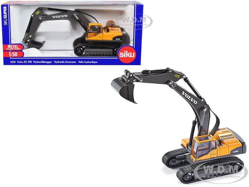 Volvo EC290 Hydraulic Excavator Yellow 1/50 Diecast Model by Siku - Volvo Models