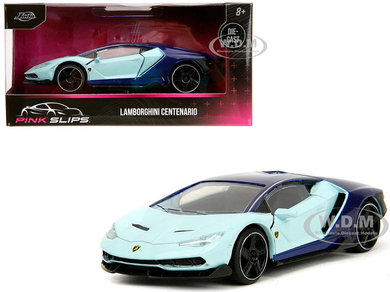 Lamborghini Centenario Light Blue and Purple "Pink Slips" Series 1/32 Diecast Model Car by Jada - Lamborghini Models
