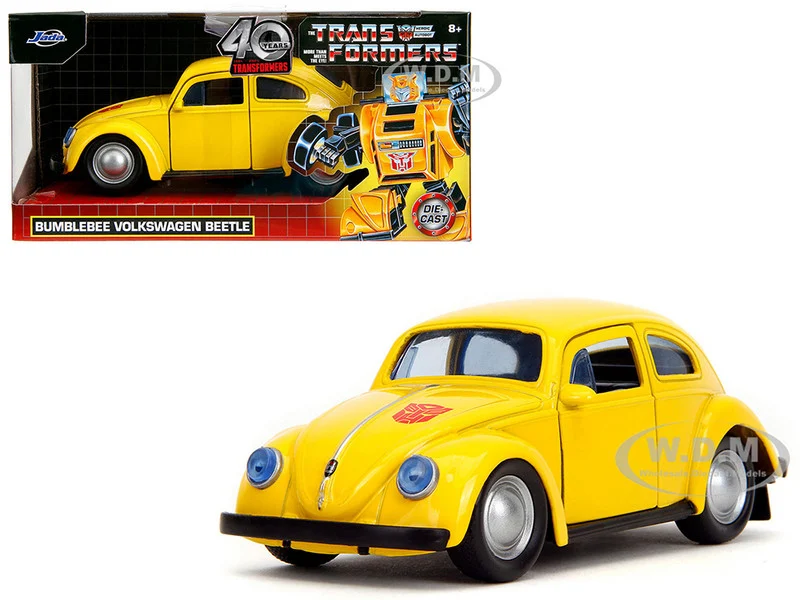 Volkswagen Beetle "Bumblebee" Yellow "Transformers" "Hollywood Rides" Series 1/32 Diecast Model Car by Jada - Volkswagen Models