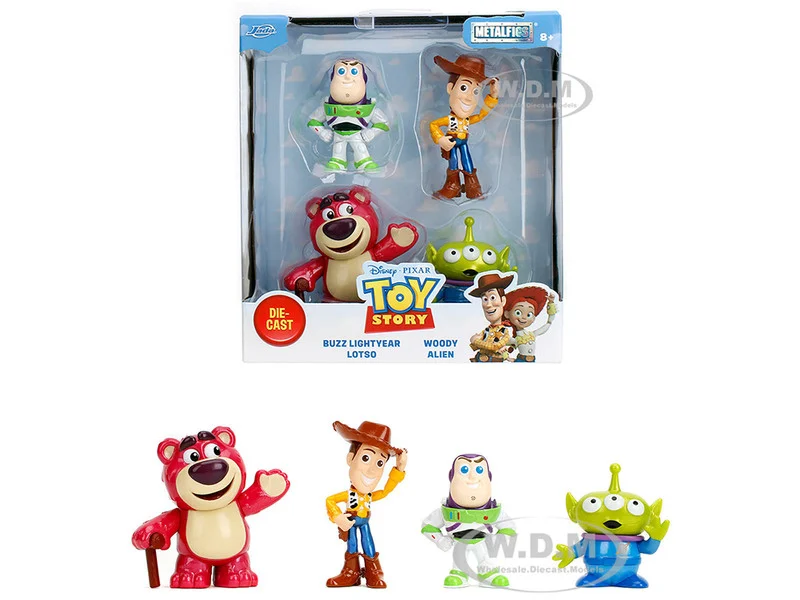 Set of 4 Diecast Figures "Toy Story" "Metalfigs" Series Diecast Models by Jada - Movie/TV Series Models