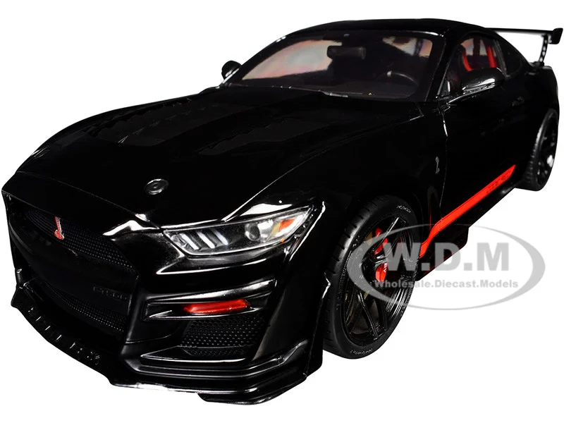 Shelby GT500 "Code Red" Black with Red Stripes "Pink Slips" Series 1/18 Diecast Model Car by Jada - Shelby Models