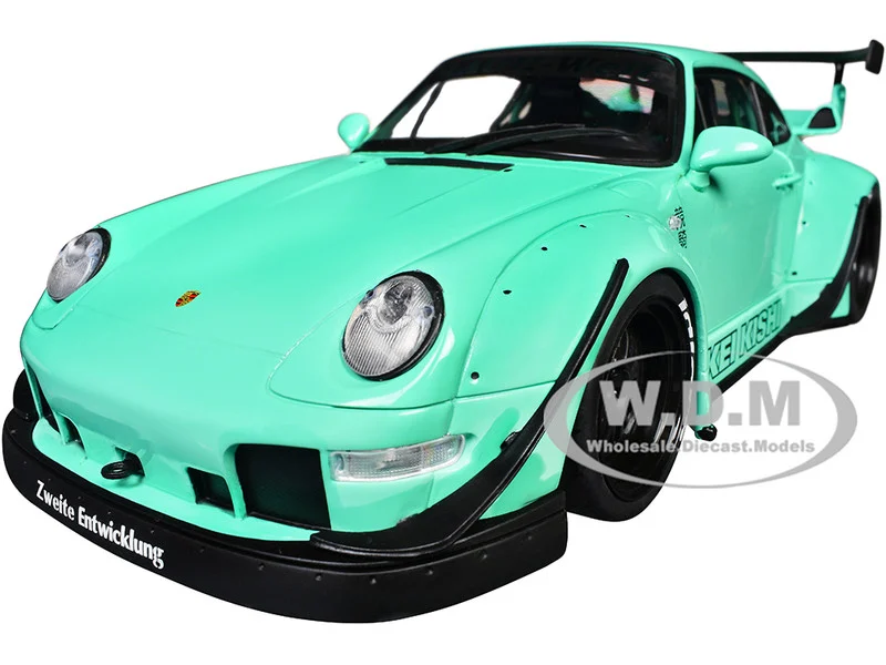 RWB Body Kit "Kei Kishi" Light Blue "Pink Slips" Series 1/18 Diecast Model Car by Jada - Porsche Models