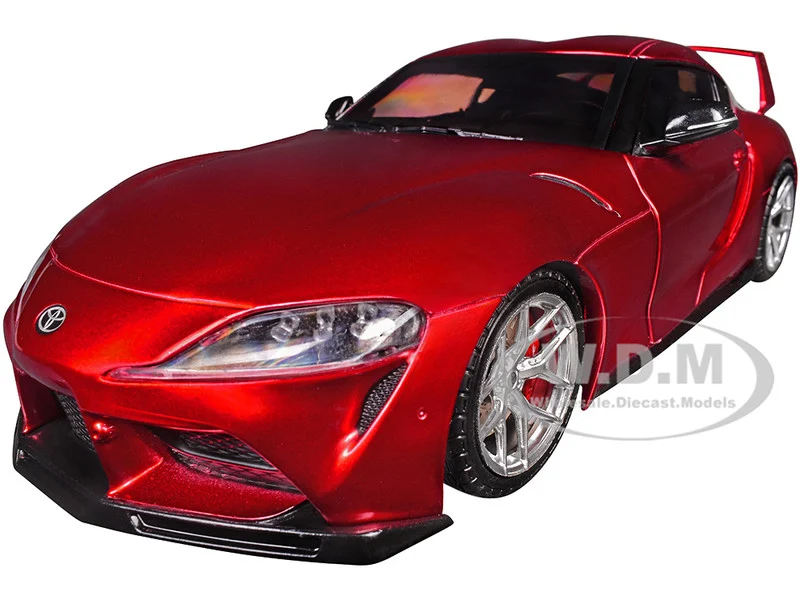 Toyota GR Supra Red Metallic "Pink Slips" Series 1/18 Diecast Model Car by Jada - Toyota Models