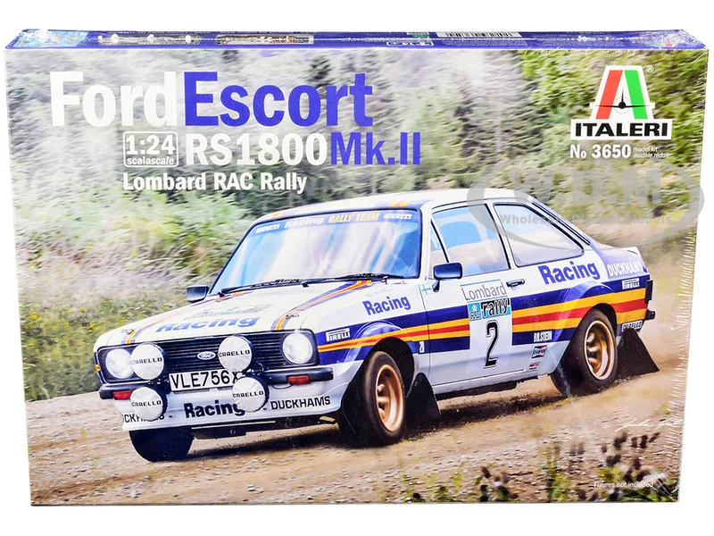 Skill 2 Model Kit Ford Escort RS 1800 Mk.II #2 Lombard RAC Rally (1981) 1/24 Scale Model by Italeri - Ford Models