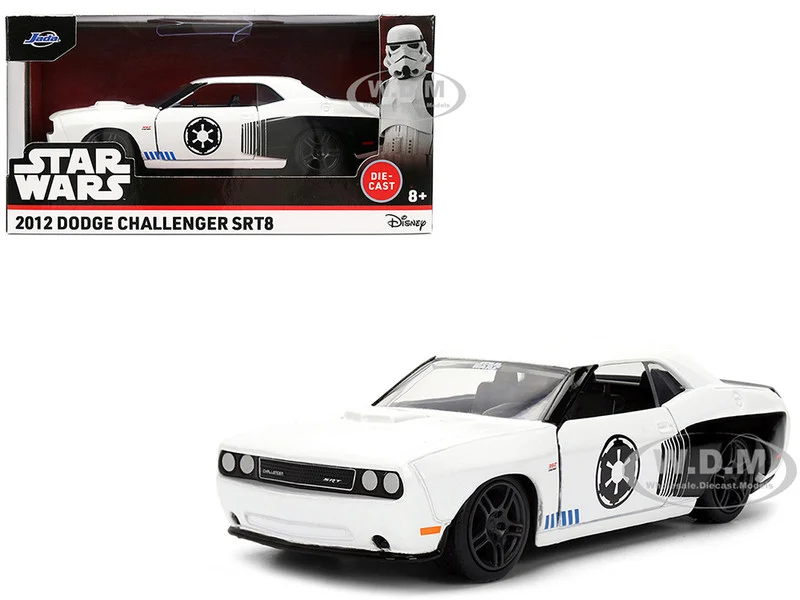 2012 Dodge Challenger SRT8 "Stormtrooper" Livery White with Graphics "Star Wars" Franchise "Hollywood Rides" Series 1/32 Diecast Model Car by Jada - Dodge Models