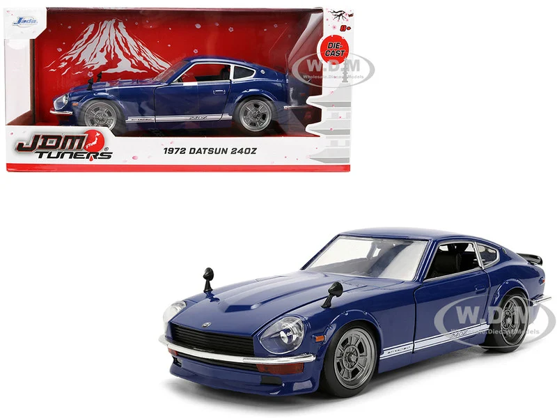 1972 Datsun 240Z Blue with White Stripes "JDM Tuners" Series 1/24 Diecast Model Car by Jada - Datsun Models