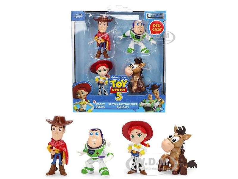 Set of 4 Diecast Figures "Toy Story 5" (2026) Movie "Metalfigs" Series Diecast models by Jada - Movie/TV Series Models
