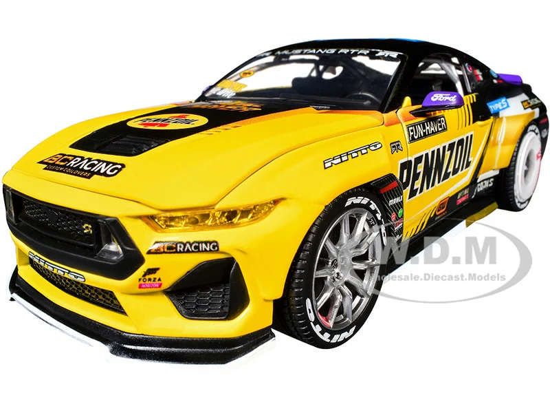 Ford Mustang RTR #88 Chelsea Denofa "Pennzoil" "Formula Drift PRO Championship" (2025) with Lights "RTR Vehicles" Series 1/24 Diecast Model Car by Jada - Ford Models
