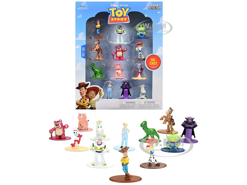 Set of 12 Diecast Figures "Toy Story" Movie Franchise "Nano Metalfigs" Series Diecast Models by Jada - Movie/TV Series Models