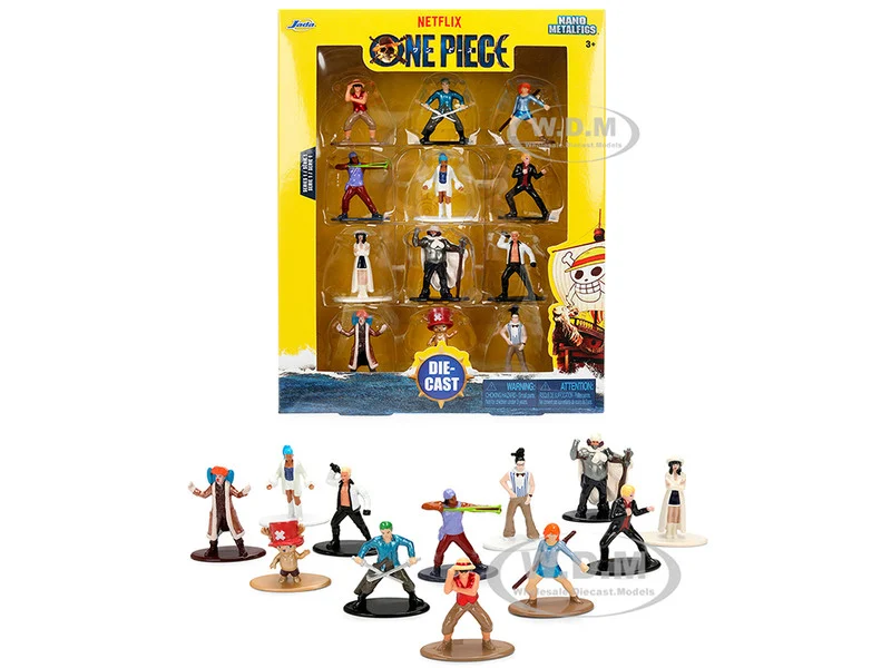 Set of 12 Diecast Figures "One Piece" (2023-Current) TV Series "Nano Metalfigs" Series Diecast Models by Jada