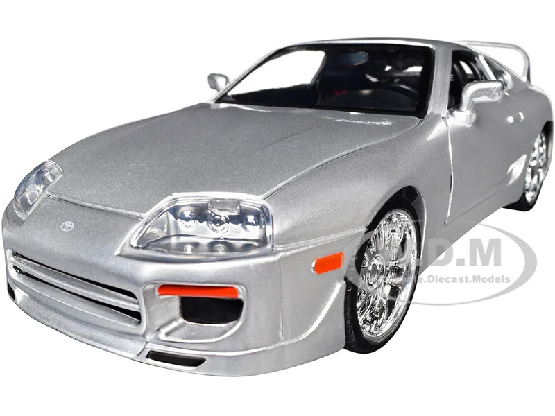 1995 Toyota Supra Silver Metallic "JDM Tuners" Series 1/24 Diecast Model Car by Jada - Toyota Models