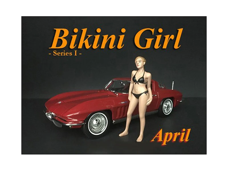 April Bikini Calendar Girl Figure for 1/24 Scale Models by American Diorama - Accessories