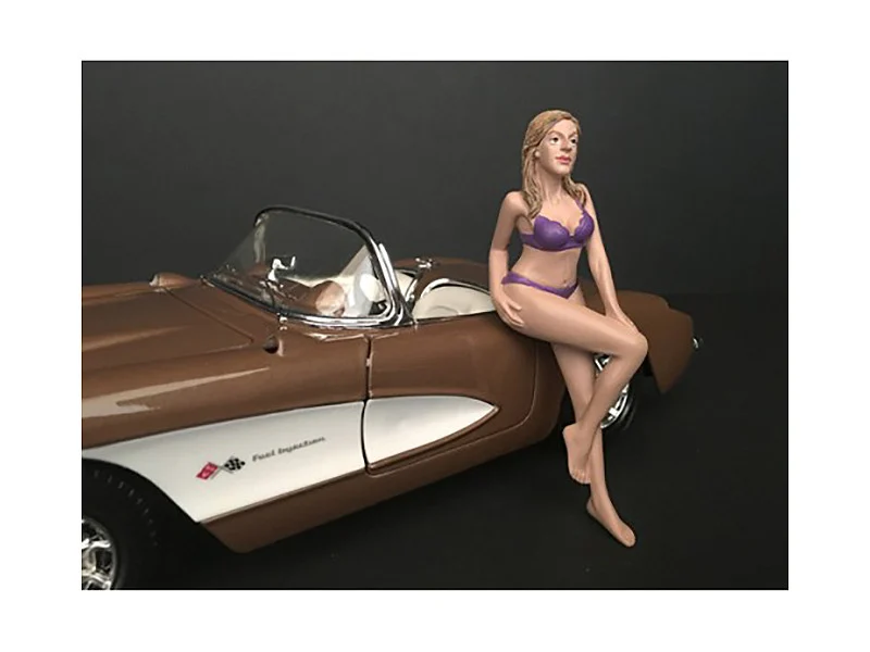 July Bikini Calendar Girl Figurine for 1/24 Scale Models by American Diorama - Accessories