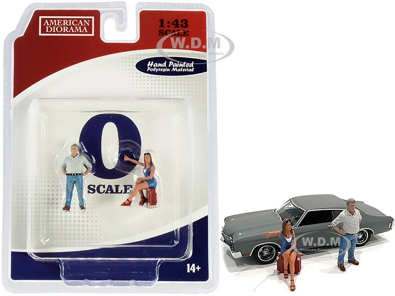 70s Style Two Figurines Set III for 1/43 Scale Models by American Diorama - Accessories