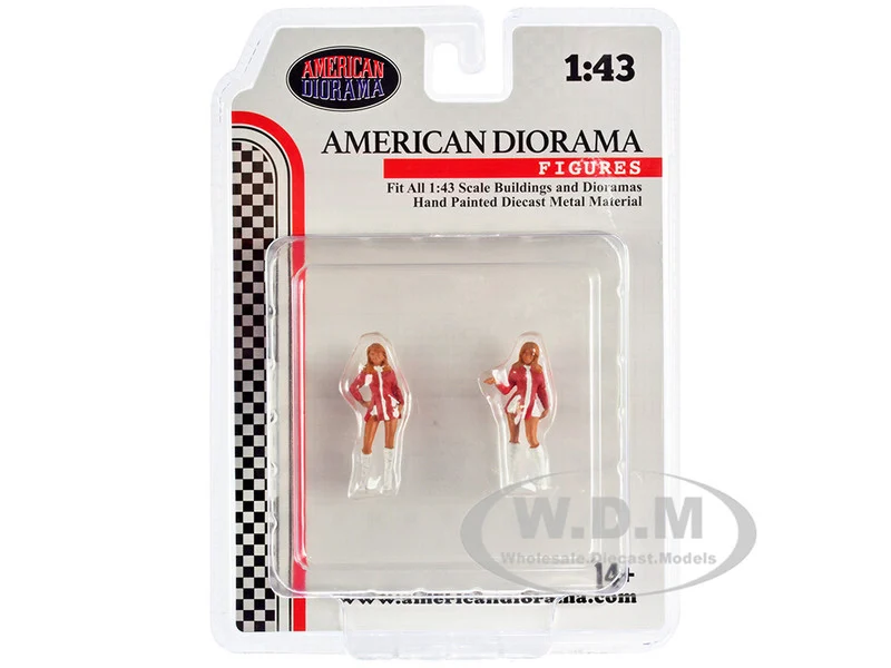 "Race Day" Two Diecast Figures Set 6 for 1/43 Scale Models by American Diorama - Accessories