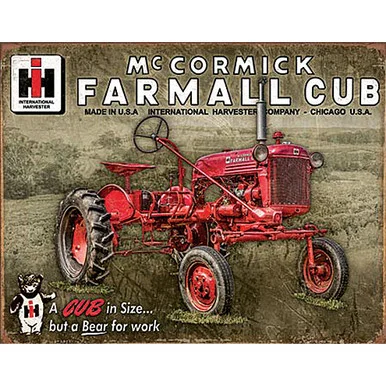 Farmall Cub Metal Sign - Desperate Enterprises