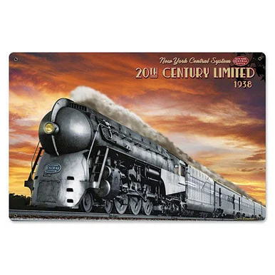 20th Century Limited 1938 New York Central System Metal Sign - Vintage Sign Co.