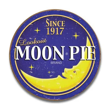 Moon Pie Logo Metal Sign - Desperate Enterprises