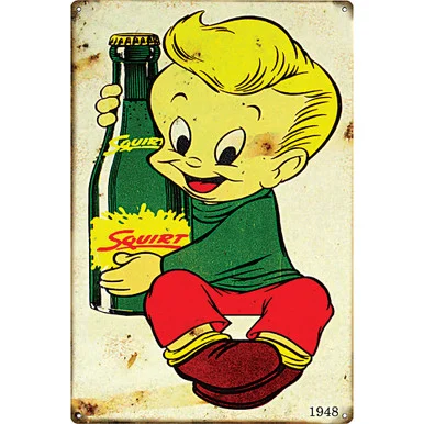 Squirt Beverage Nostalgic Reproduction Metal Sign - Reedyville Goods