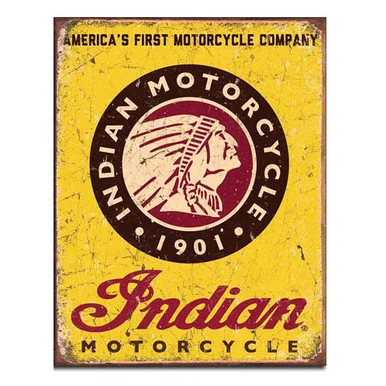 Indian Motorcycle Since 1901 Metal Sign - Desperate Enterprises