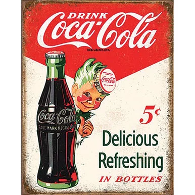 Delicious Refreshing Coca-Cola Metal Sign