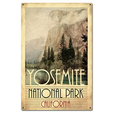 Yosemite National Park Metal Sign- 12" x 18"