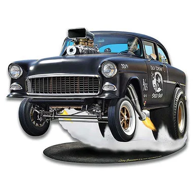 Bad Ass Gasser Cutout Metal Sign - Vintage Sign Co.