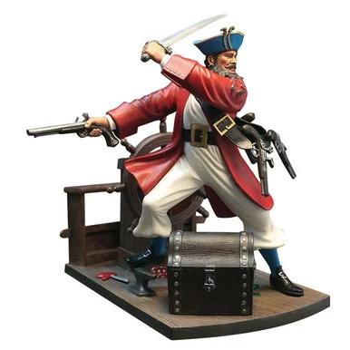 Blackbeard with Detailed Ships Deck 1/10 Kit - Atlantis Models