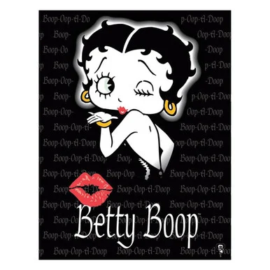 Betty Boop Kiss Metal Sign 906 - Desperate Enterprises
