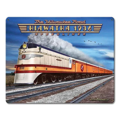 1936 Hiawatha Metal Sign - Vintage Sign Co.