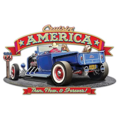 Crusin' American Metal Sign - Vintage Sign Co.