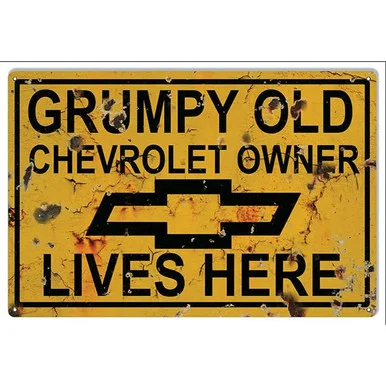 Grumpy Old Chevy Owner Metal Sign RG9554 - Reedyville Goods
