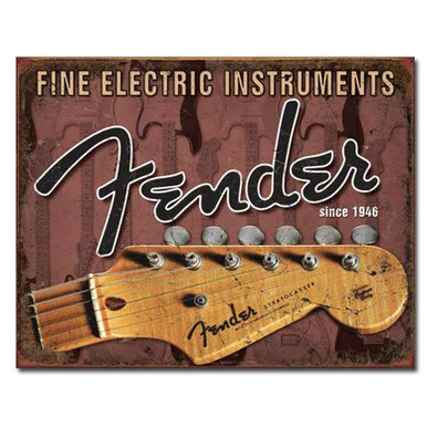 Fender Instruments Metal Sign - Desperate Enterprises